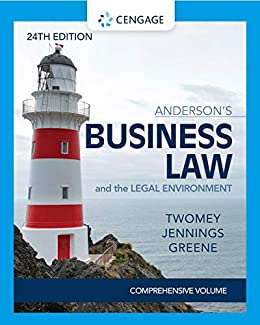 (eBook PDF)Anderson s Business Law and The Legal Environment Comprehensive Volume 24th Ed  by David P. Twomey , Marianne M. Jennings , Stephanie M. Greene