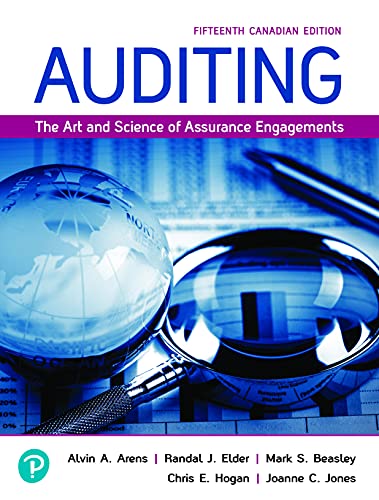 (eBook PDF)Auditing: The Art and Science of Assurance Engagements, 15th Canadian Edition by Alvin A Arens,Alvin Arens