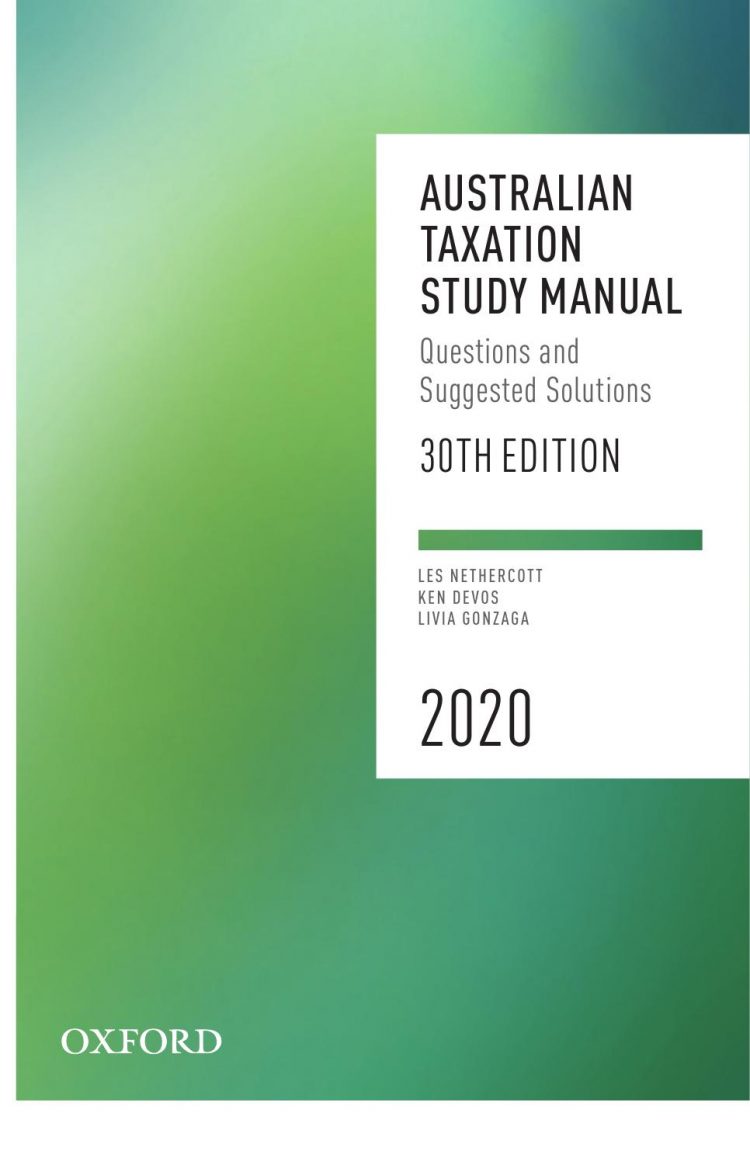 (eBook PDF)Australian Taxation Study Manual 2020 30th by Nethercott, Les; Devos, Ken; Gonzaga, Livia