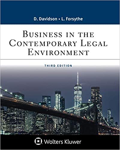 (eBook PDF)Business in the Contemporary Legal Environment 3rd Edition by Daniel V Davidson , Lynn M Forsythe