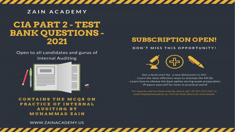 (eBook PDF)CIA Part 2 - Test Bank Questions - 2021 - Muhammad_Zain - Muhammad Zain by MUHAMMAD ZAIN