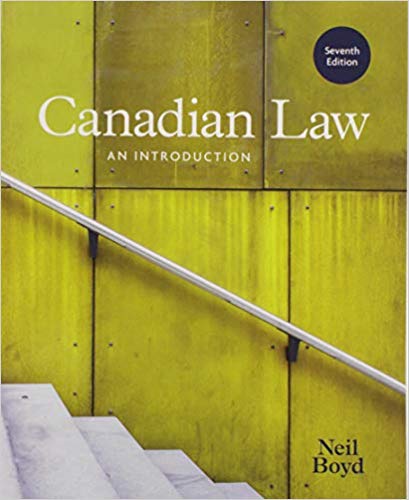 (eBook PDF)Canadian Law: An Introduction, 7th Edition by Neil Boyd