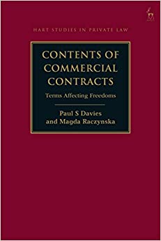 (eBook PDF)Contents of Commercial Contracts: Terms Affecting Freedoms (Hart Studies in Private Law) by Paul S. Davies and Magda Raczynska