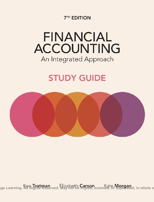 (eBook PDF)Financial Accounting An Integrated Approach Student Study Guide 7th Edition by Ken Trotman,Elizabeth Carson