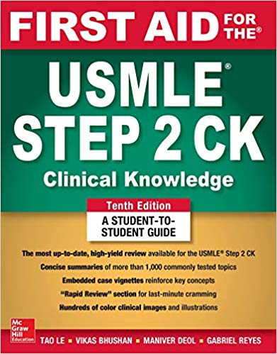 (eBook PDF)First Aid for the USMLE Step 2 CK 2019, 10th Edition by Tao Le , Vikas Bhushan