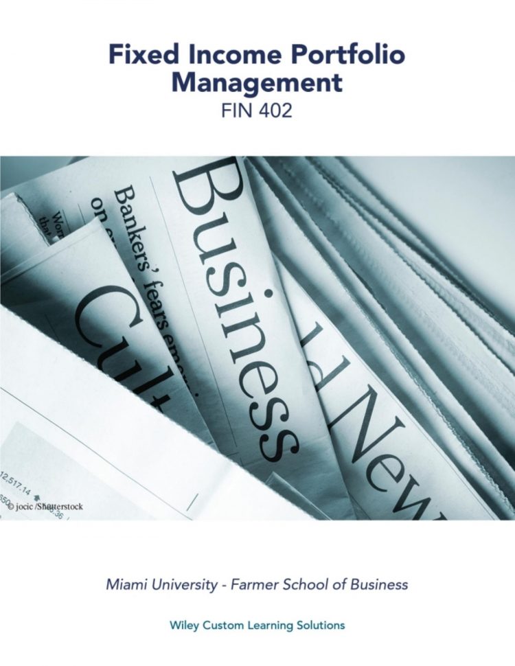 (eBook PDF)Fixed Income Portfolio Management ePDF for Miami University