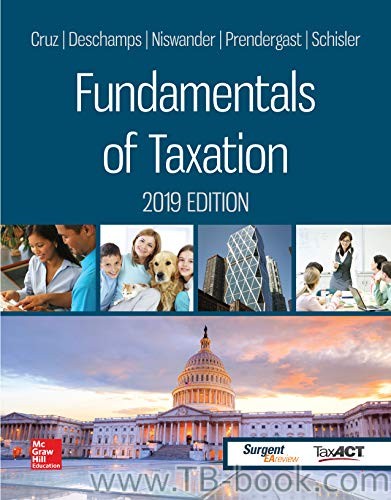 (eBook PDF)Fundamentals of Taxation 2019 Edition 12th Edition by  Ana Cruz