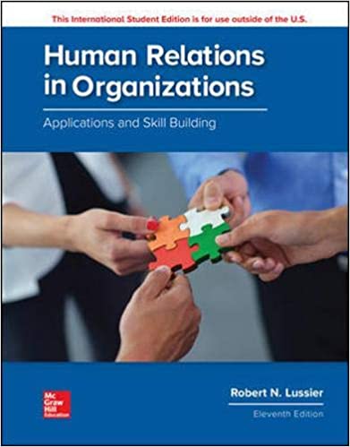 (eBook PDF)Human Relations in Organizations Applications and Skill Building 11th Edition  by Robert Lussier