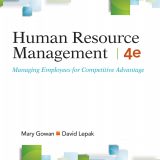 (eBook PDF)Human Resource Management: Managing Employees for Competitive Advantage 4e by Gowan,Lepak
