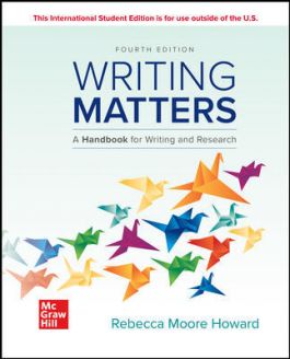 (eBook PDF)ISE EBook Writing Matters 4e Comprehensive  by Rebecca Moore Howard Professor