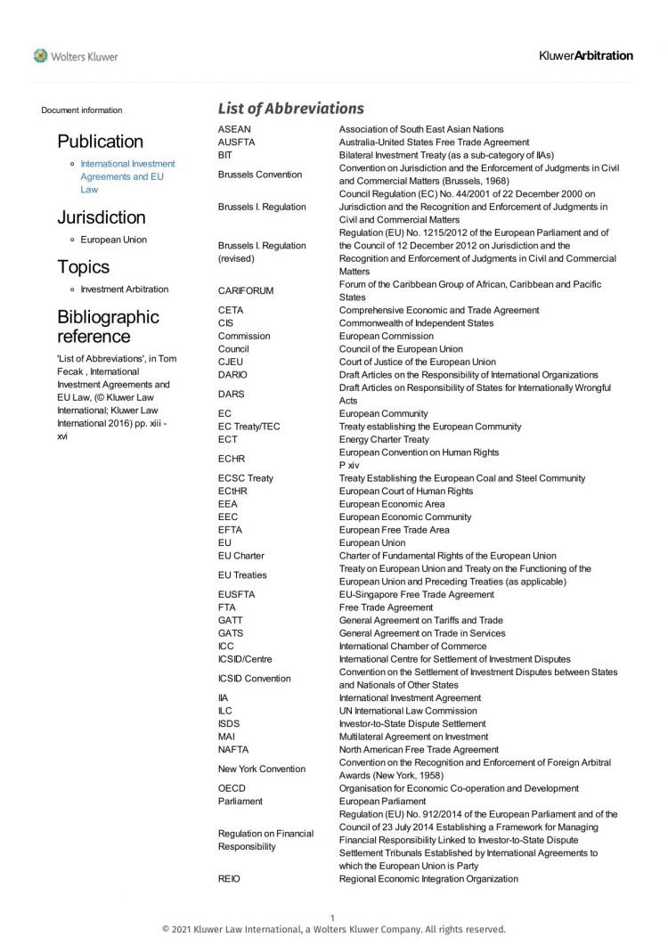 (eBook PDF)International Investment Agreements and EU Law by Tomas Fecak