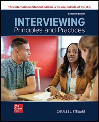 (eBook PDF)Interviewing Principles and Practices 16E by Charles J. Stewart