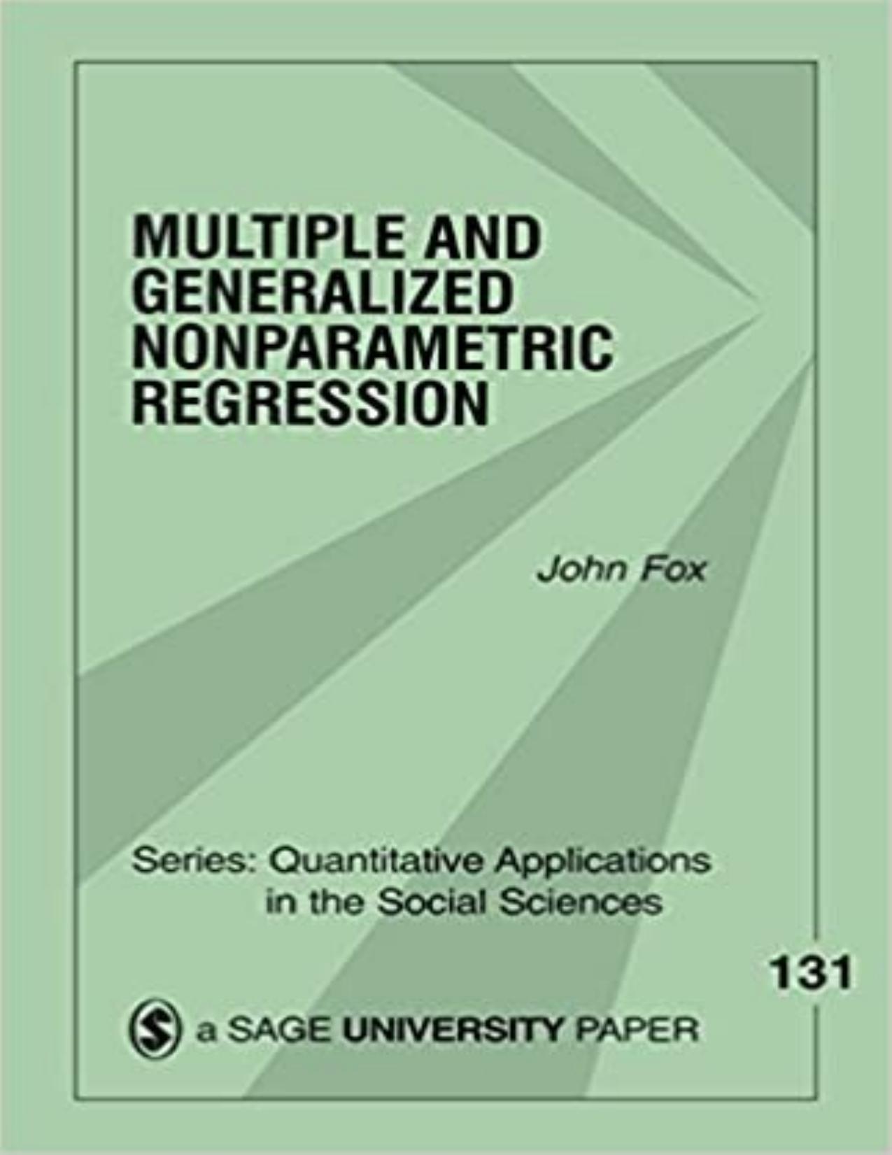 (eBook PDF)Multiple and Generalized Nonparametric Regression by John Fox