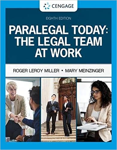 (eBook PDF)Paralegal Today The Legal Team at Work 8th Edition by Roger LeRoy Miller, Mary Meinzinger