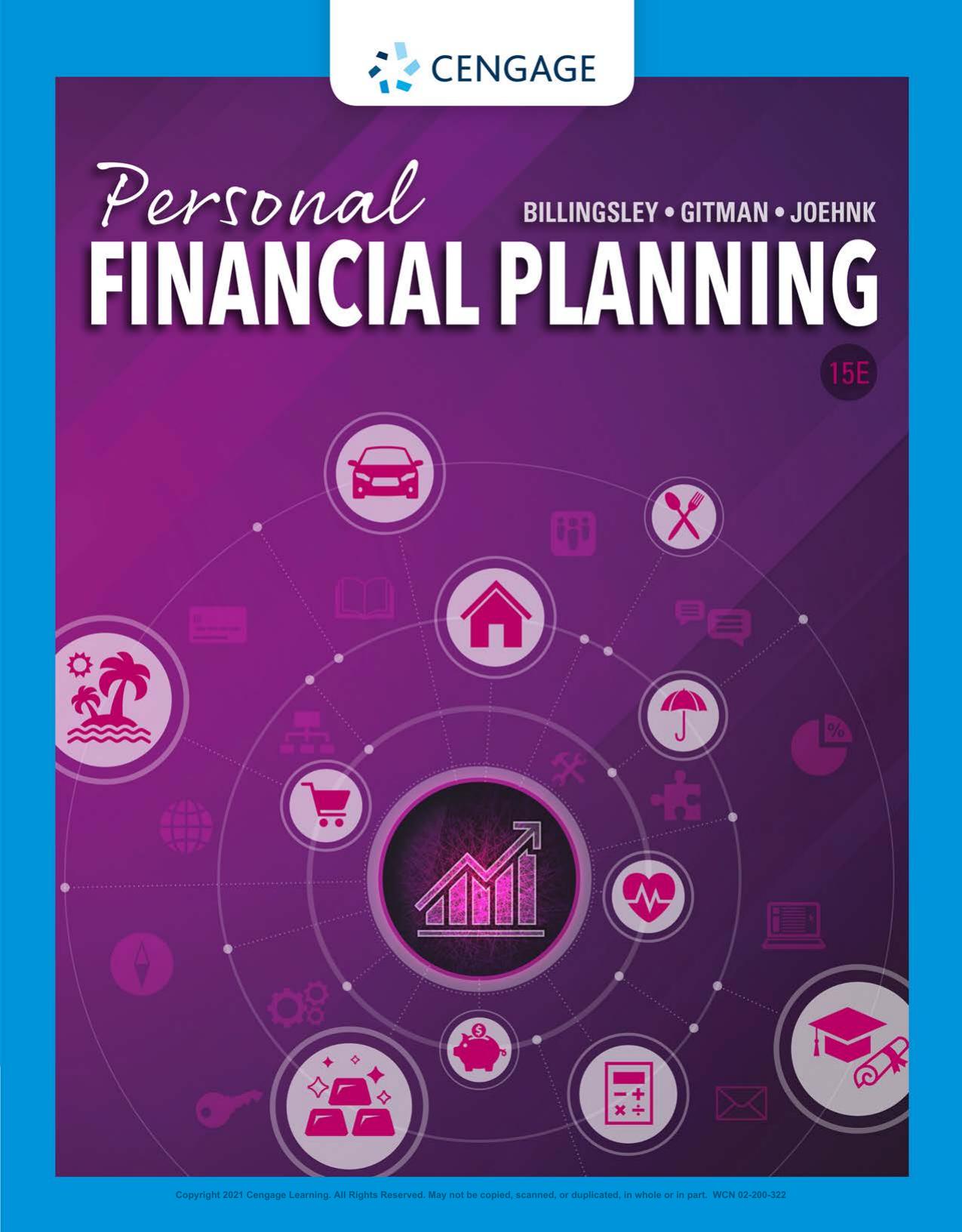 (eBook PDF)Personal Financial Planning 15th Edition by Randy Billingsley,Lawrence J. Gitman,Michael D. Joehnk