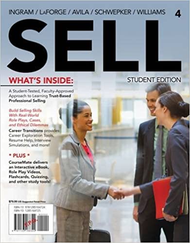 (eBook PDF)SELL 4th Edition by  Thomas N. Ingram , Raymond (Buddy) W. LaForge  , Ramon A. Ramon A. Cengage Learning; 4th edition (January 1, 2014)