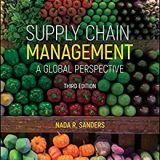 (eBook PDF)Supply Chain Management A Global Perspective 3rd Edition  by Nada R. Sanders