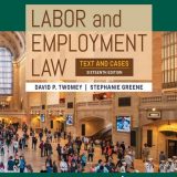 (eBook PDF)Twomey and Greene s Labor and Employment Law Text and Cases 16th Edition by David Twomey,Stephanie Greene